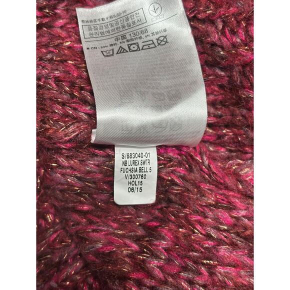 GapKids Sweater Girls Medium 8 Metallic Knit Pullover Long Sleeve Winter Warm - Picture 7 of 9